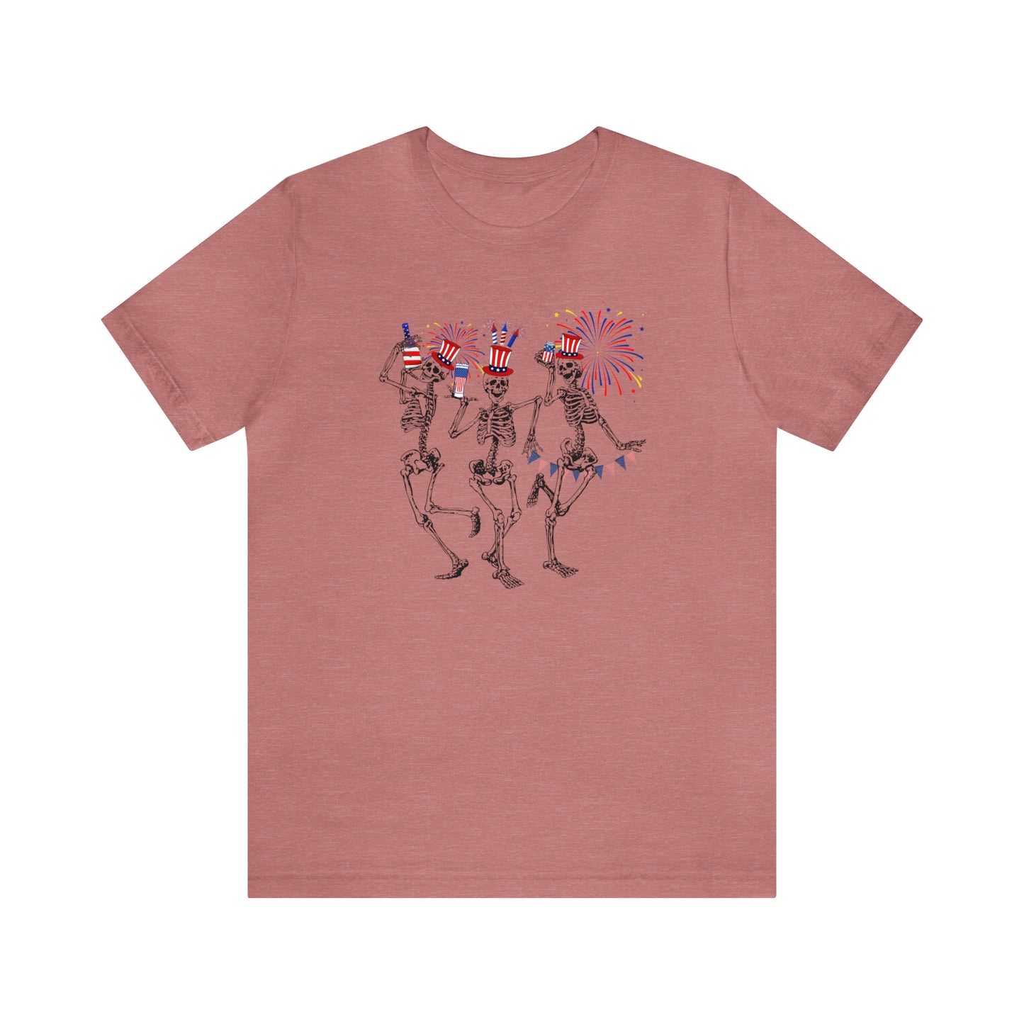 Skeletons 4th of July Shirt, Dancing Skeletons Unisex T-Shirt