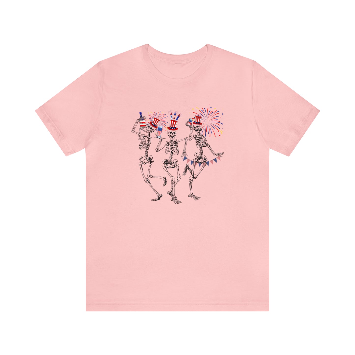 Skeletons 4th of July Shirt, Dancing Skeletons Unisex T-Shirt