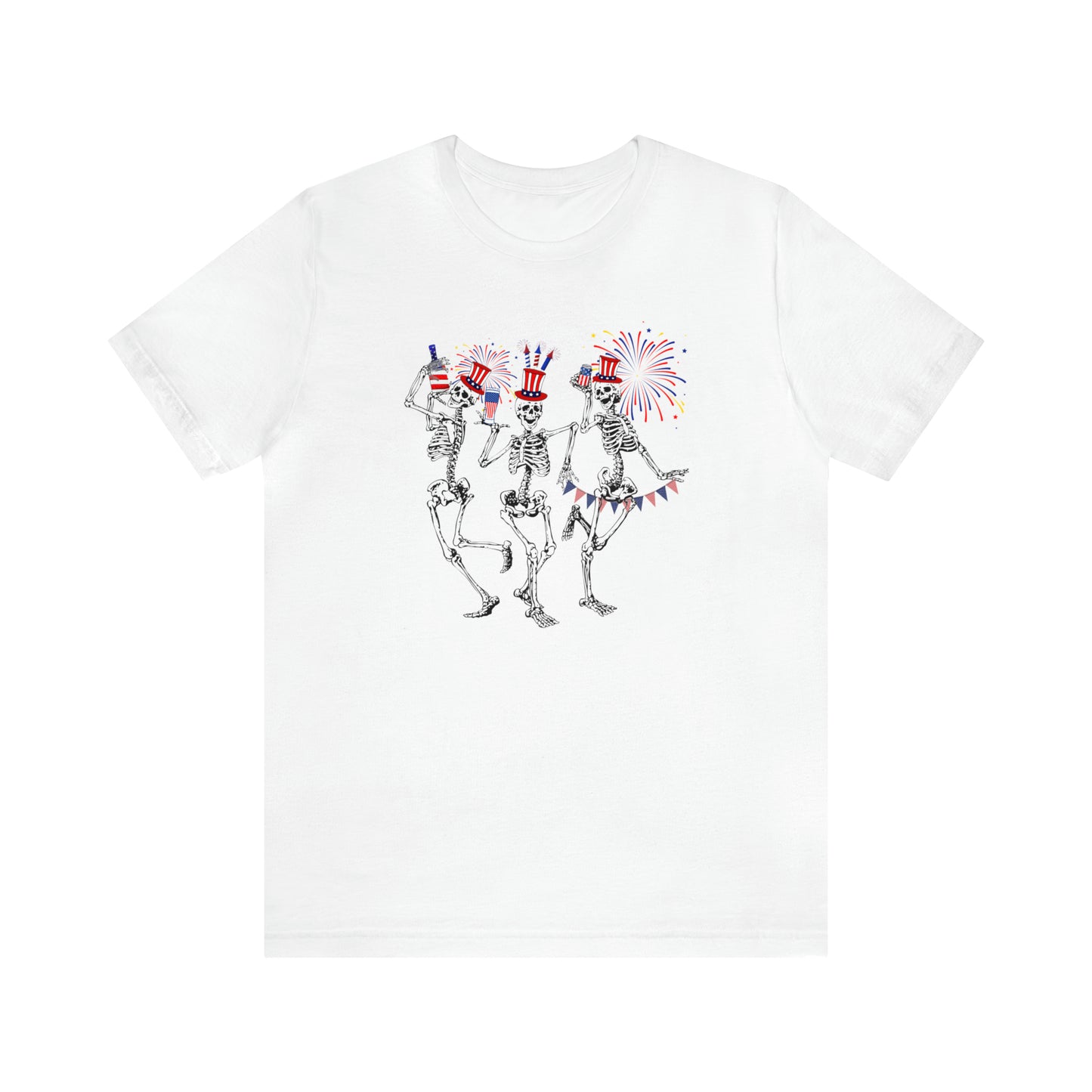 Skeletons 4th of July Shirt, Dancing Skeletons Unisex T-Shirt